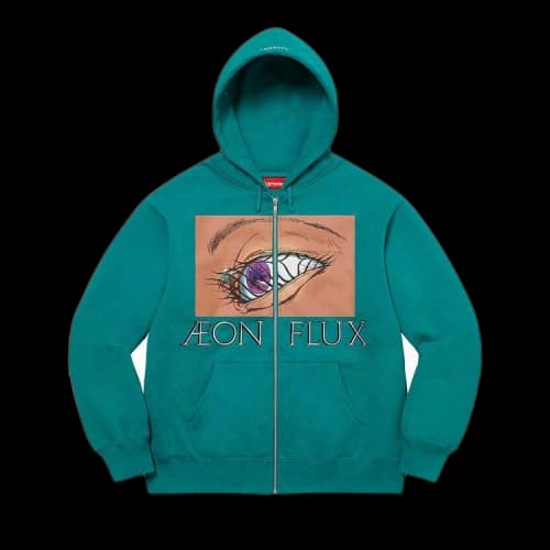 Supreme Aeon Flux Zip Up Hooded Sweatshirt 'Teal'