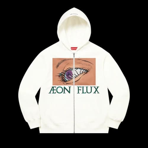 Supreme Aeon Flux Zip Up Hooded Sweatshirt 'White'