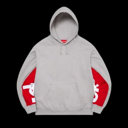 Supreme Cropped Panels Hooded Sweatshirt 'Grey'
