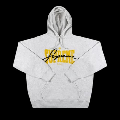 Supreme Embroidered Chenille Hooded Sweatshirt 'Ash Grey'