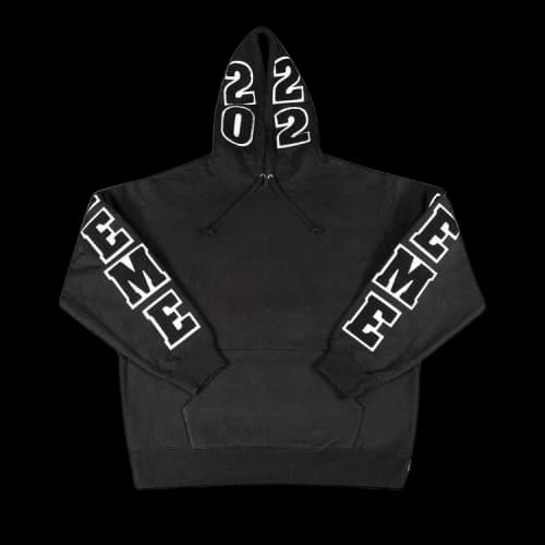 Supreme Team Chenille Hooded Sweatshirt 'Black'
