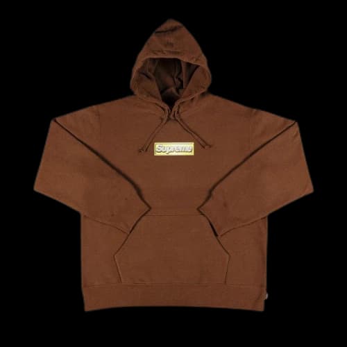 Supreme Bling Box Logo Hooded Sweatshirt 'Dark Brown'