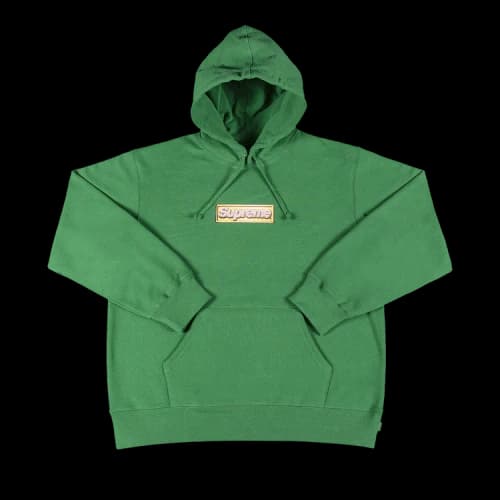 Supreme Bling Box Logo Hooded Sweatshirt 'Green'