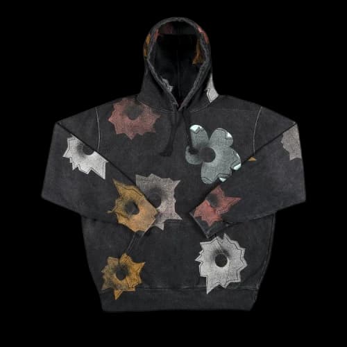 Supreme x Nate Lowman Hooded Sweatshirt 'Black'