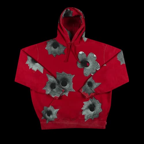 Supreme x Nate Lowman Hooded Sweatshirt 'Red'
