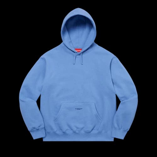 Supreme Micro Logo Hooded Sweatshirt 'Light Blue'