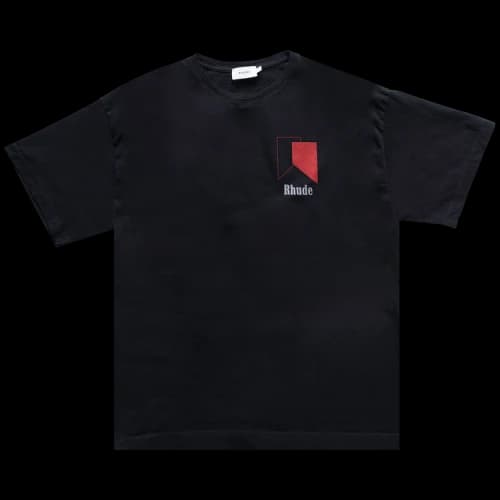 Rhude Track Logo Tee 'Vintage Black'