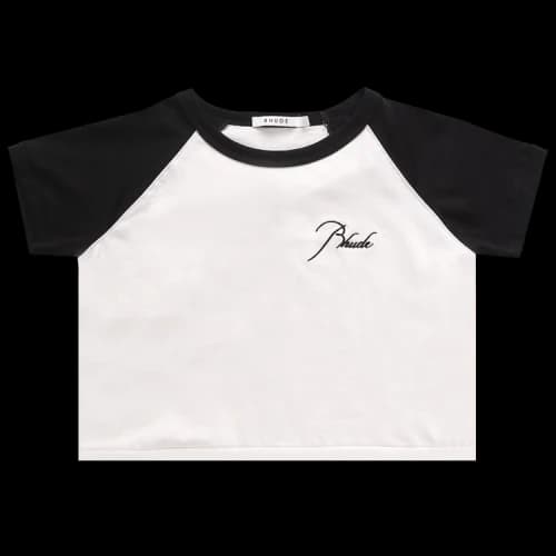 Rhude Logo Baby Tee 'White/Black'