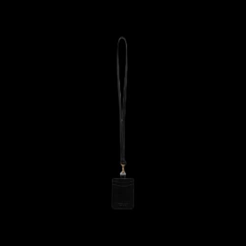 Aimé Leon Dore Debossed Logo Leather Neck Wallet 'Nero'