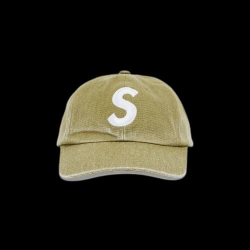 Supreme Pigment Canvas S Logo 6-Panel 'Olive'