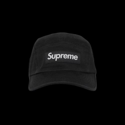 Supreme Washed Chino Twill Camp Cap 'Black'