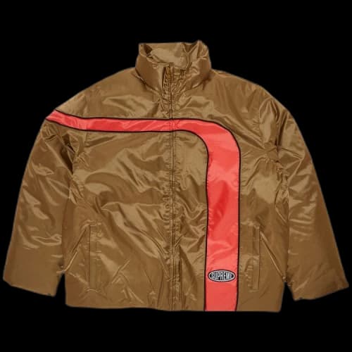 Supreme Stripe Puffer Jacket 'Mustard'