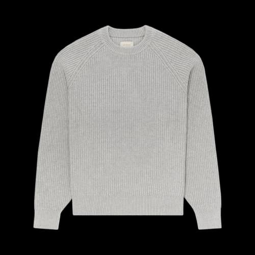 Aimé Leon Dore Shaker Stitch Crewneck Sweater 'Shell Grey'