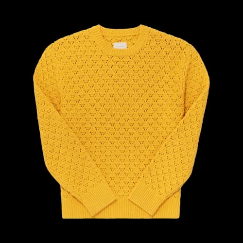 Aimé Leon Dore Eyelet Knit Crewneck Sweater 'Daffodil'