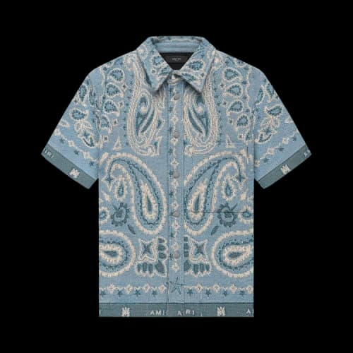 Amiri Tapestry Bandana Shirt 'Blue'
