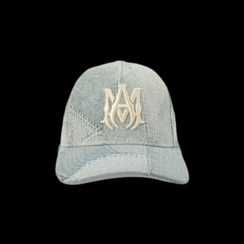 Amiri Denim Patchwork Hat 'Stone Indigo'