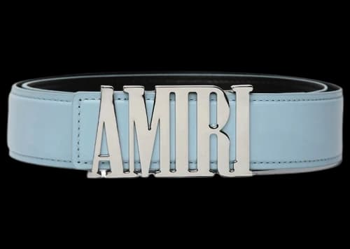 AMIRI Nappa 4cm Belt Baby Blue