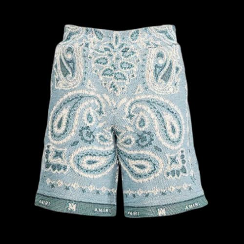 Amiri Tapestry Bandana Baggy Shorts 'Blue'