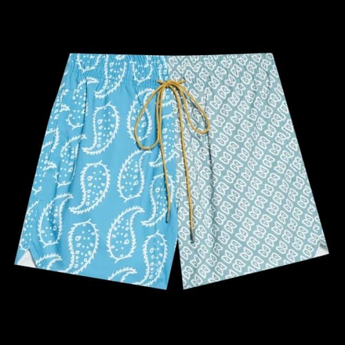 Rhude Paisley Trunks 'Marine/Sage/Pink'
