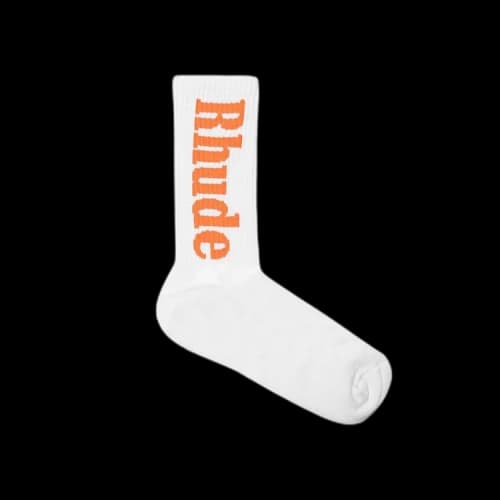 Rhude Logo Sock 'White/Orange'