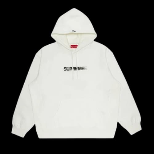 Supreme Motion Logo Hooded Sweatshirt 'White'