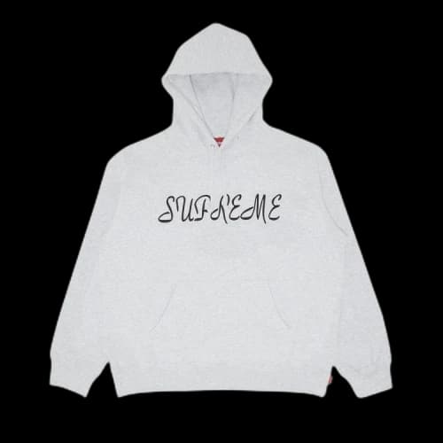 Supreme Script Hooded Sweatshirt 'Ash Grey'