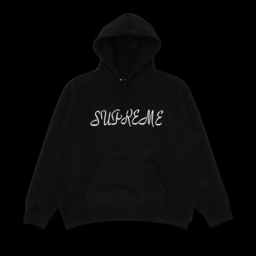Supreme Script Hooded Sweatshirt 'Black'