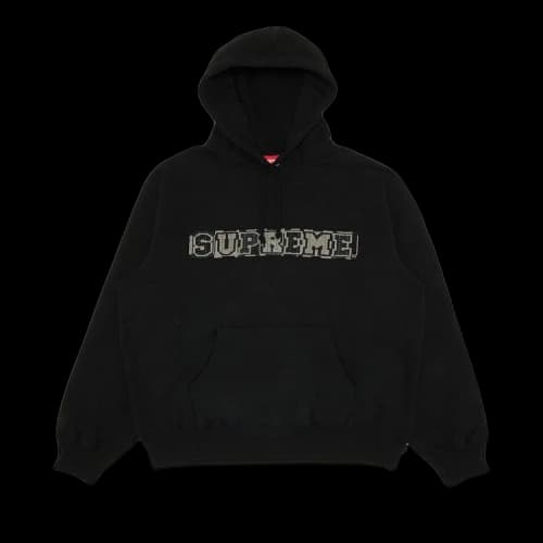 Supreme Beaded Hooded Sweatshirt 'Black'