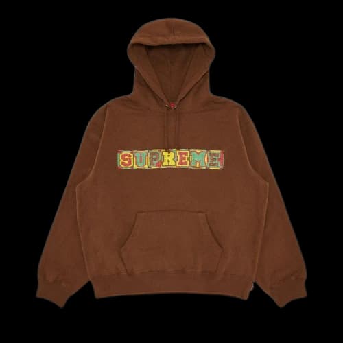 Supreme Beaded Hooded Sweatshirt 'Brown'