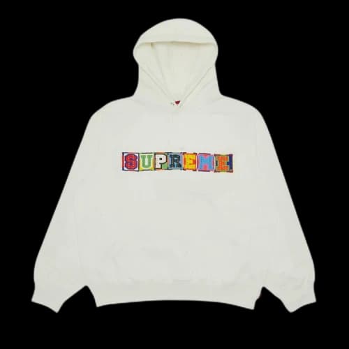 Supreme Beaded Hooded Sweatshirt 'White'