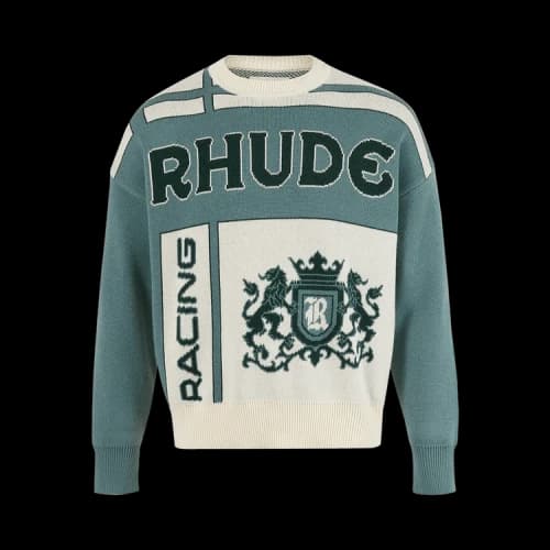 Rhude Palm Knit Crewneck 'Ivory/Sage'