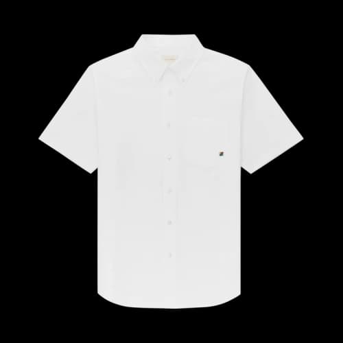 Aimé Leon Dore Crest Short-Sleeve Oxford Shirt 'Bright White'
