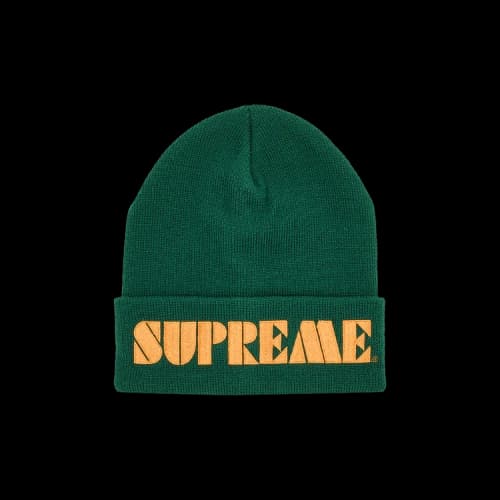 Supreme Stencil Beanie 'Dark Green'