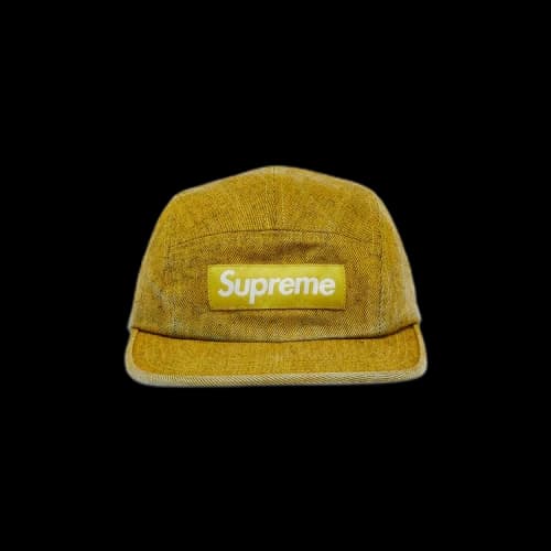 Supreme Coated Denim Camp Cap 'Yellow'