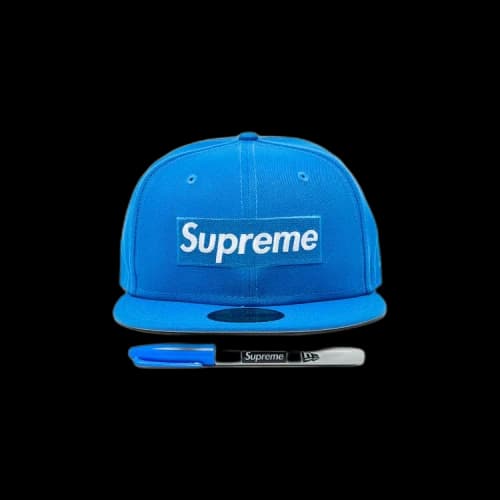Supreme Sharpie Box Logo New Era 'Blue'