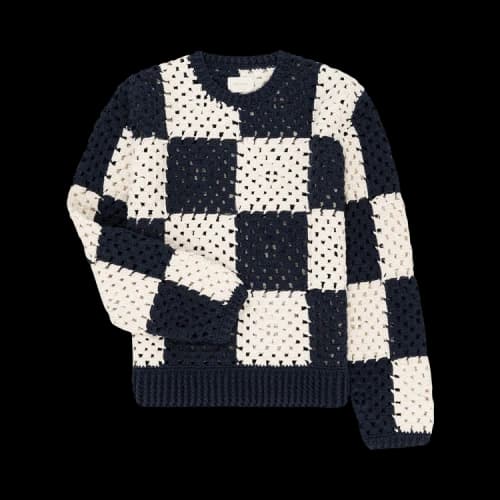 Aimé Leon Dore Crochet Crewneck Sweater 'Navy Blazer'
