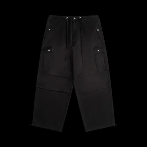 Rhude Washed Parachute Pants 'Black'
