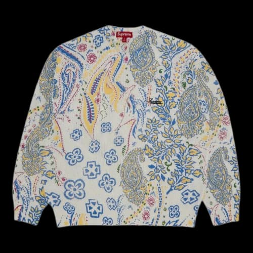 Supreme Printed Paisley Sweater 'White'