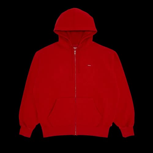 Supreme Overdyed Small Box Zip Up Hooded Sweatshirt 'Red'