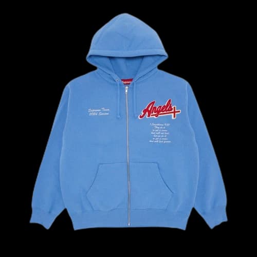 Supreme Salvation Zip Up Hooded Sweatshirt 'Light Blue'