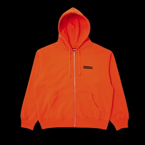 Supreme Spread Zip Up Hooded Sweatshirt 'Bright Orange'