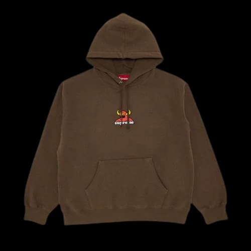 Supreme x Toy Machine Hooded Sweatshirt 'Dusty Brown'