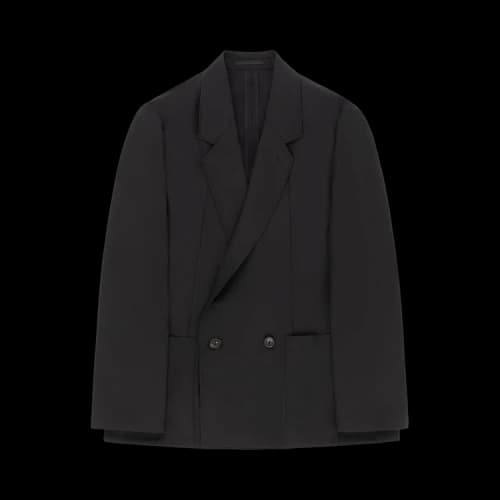 Aimé Leon Dore Double Breasted Gabardine Jacket 'Jet Black'