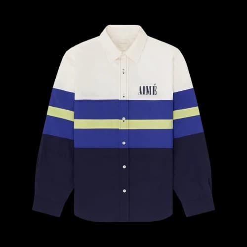 Aimé Leon Dore Colorblock Logo Shirt 'Navy'