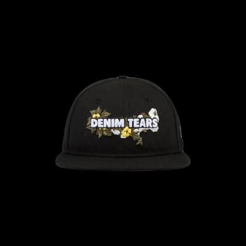 Denim Tears New Era Floral Logo Cap 'Black'