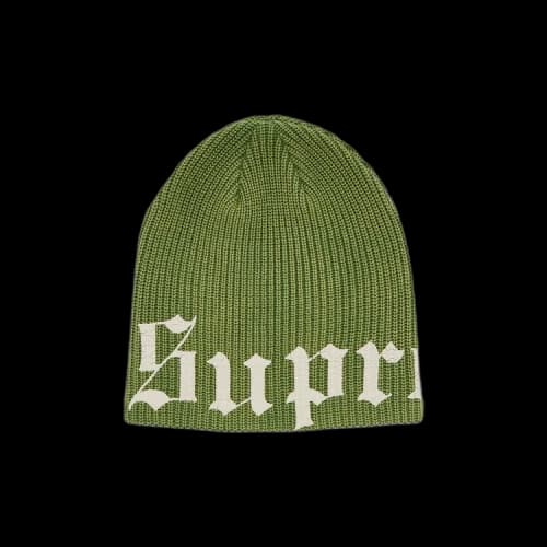 Supreme Old English Printed Beanie 'Green'