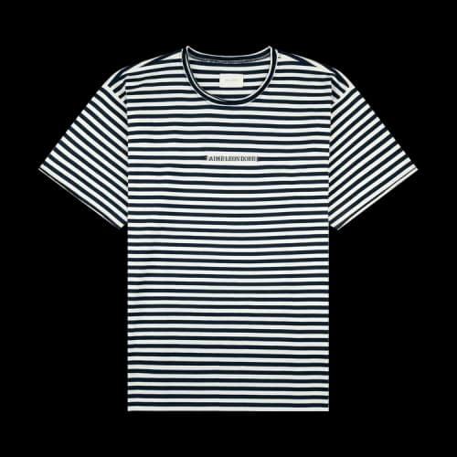 Aimé Leon Dore Yarn Dyed Beach Tee 'Navy Blazer'