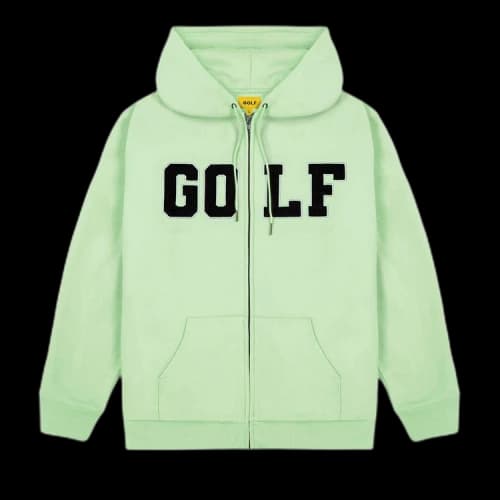 GOLF WANG College Cord Zip Up Hoodie 'Mint'
