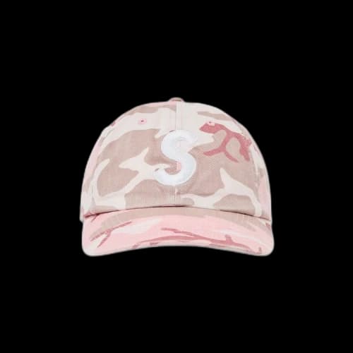Supreme Pigment Coated S Logo 6 Panel 'Pink Camo'