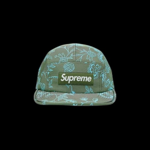 Supreme Floral Jacquard Camp Cap 'Green'